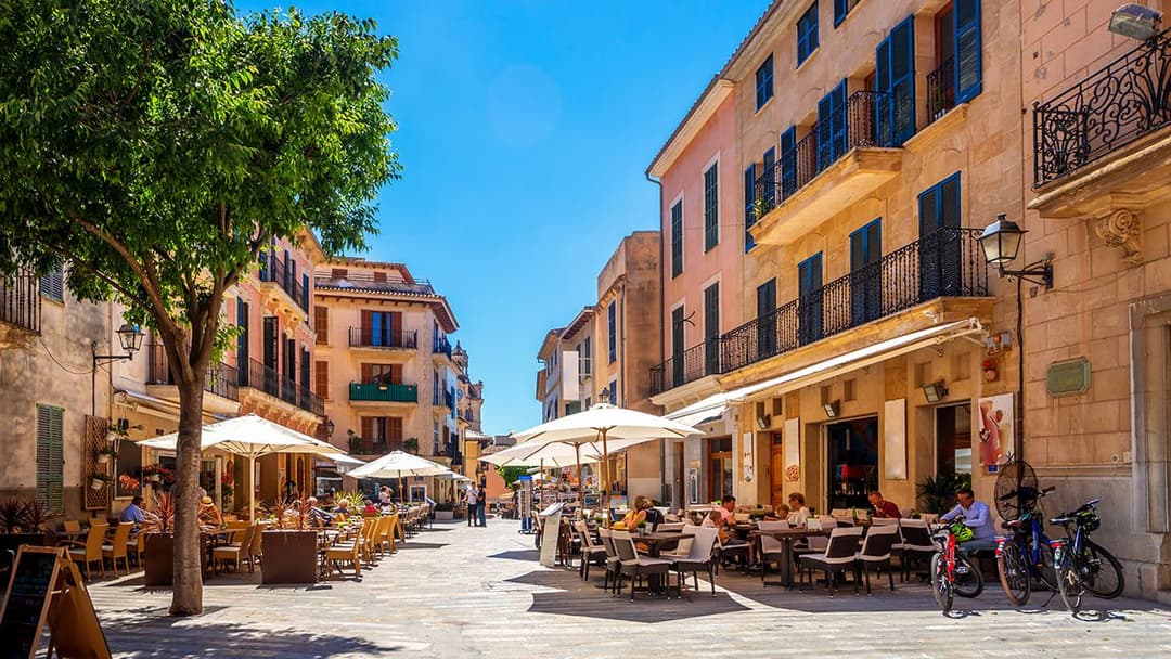 calles de Alcúdia en Mallorca